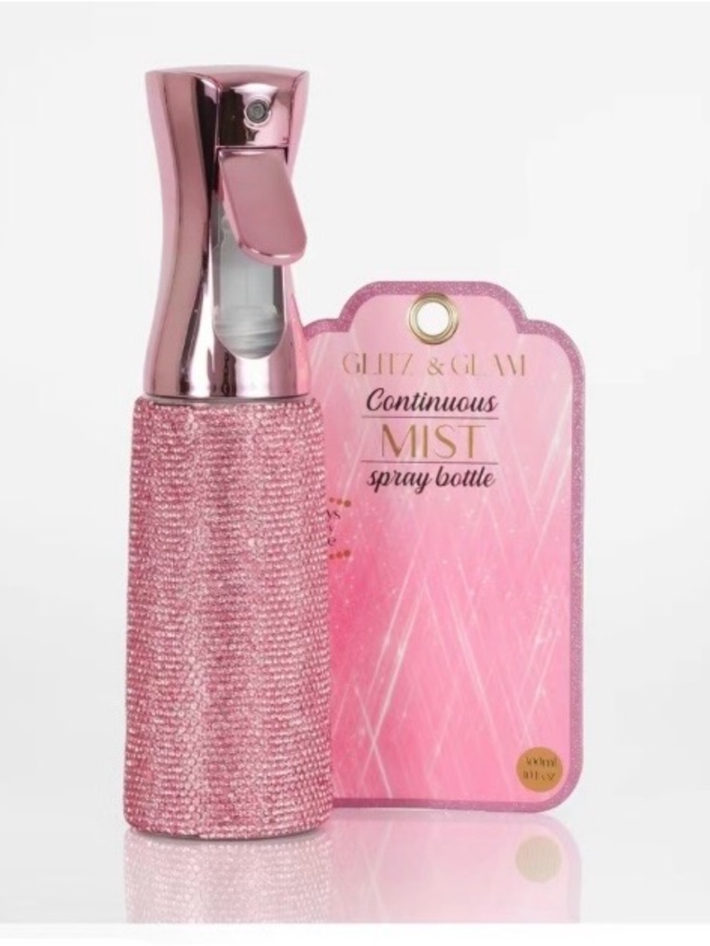 Glitz & Glam Continuous Mist Spray Bottle - Pink Rhinestone